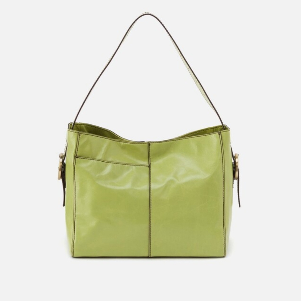 HOBO Render Polished Leather Shoulder Bag Celery Green